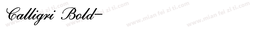 Calligri Bold字体转换
